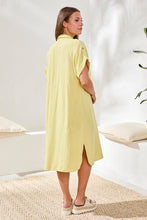 Load image into Gallery viewer, Cotton Gauze Midi Dress - Lemongrass
