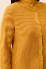 Load image into Gallery viewer, Ribbed Cardigan - Golden Yellow
