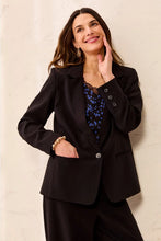 Load image into Gallery viewer, Luxury Twill Tailored Blazer - Black
