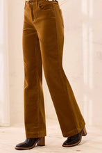 Load image into Gallery viewer, High Rise Stretch Corduroy Wide Leg Pant - Dull Gold
