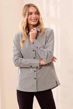 Load image into Gallery viewer, Striped Stretch Cotton Blouse
