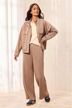 Load image into Gallery viewer, Techno Lux Knit Pull On Wide Leg Jogger - Fossil
