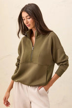 Load image into Gallery viewer, Techno Lux 1/4 Zip Pullover - Basil
