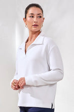 Load image into Gallery viewer, Techno Lux Collared Top - White
