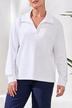 Load image into Gallery viewer, Techno Lux Collared Top - White
