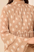 Load image into Gallery viewer, Mock Neck Polka Dot Print Blouse
