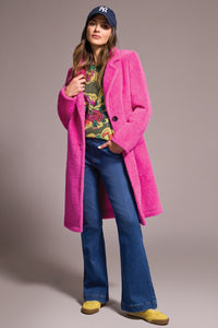 Lined Coat - Bright Pink