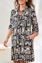 Load image into Gallery viewer, Button Front Cover Up Cotton Blouse - Beach Print
