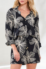 Load image into Gallery viewer, Pull On Printed Short With Drawcord - Black
