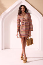 Load image into Gallery viewer, Printed Crochet Knit Tunic Dress
