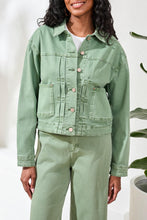 Load image into Gallery viewer, Comfort Stretch Denim Jacket - Moss
