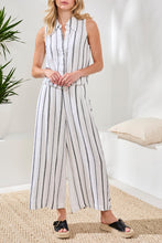 Load image into Gallery viewer, Crop Wide Leg Pant - Black &amp; White Stripe
