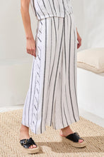 Load image into Gallery viewer, Crop Wide Leg Pant - Black &amp; White Stripe
