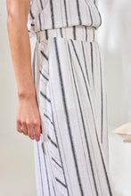 Load image into Gallery viewer, Crop Wide Leg Pant - Black &amp; White Stripe
