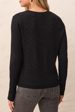 Load image into Gallery viewer, Pointelle Cardigan - Black
