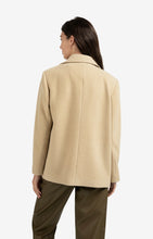 Load image into Gallery viewer, Woven Double Breasted Coat - Sand Beige
