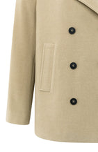 Load image into Gallery viewer, Woven Double Breasted Coat - Sand Beige
