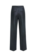 Load image into Gallery viewer, High Waist Wide Leg Trousers with belt - Cat Black
