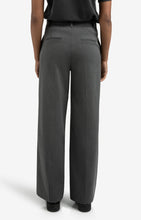 Load image into Gallery viewer, Wide Leg Woven Trouser with Belt - Anthracite
