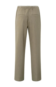 Wide Leg Trousers with Contrast Waist