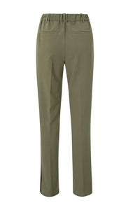 Woven Wide Leg Trouser - Stone Grey