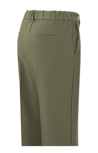 Woven Wide Leg Trouser - Stone Grey