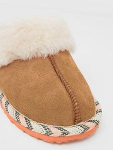 Suede & Shearling Slipper